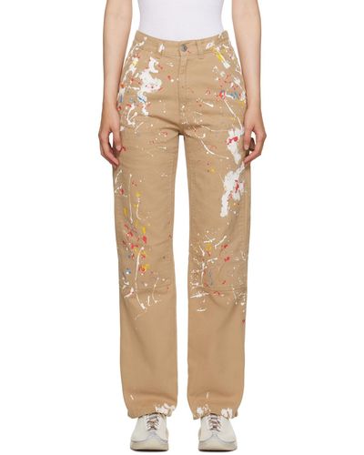 Martine Rose Beige Painter Trousers - Natural