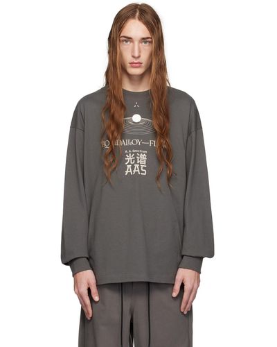 A.A.Spectrum光谱 T-shirt à manches longues templex gris - Noir