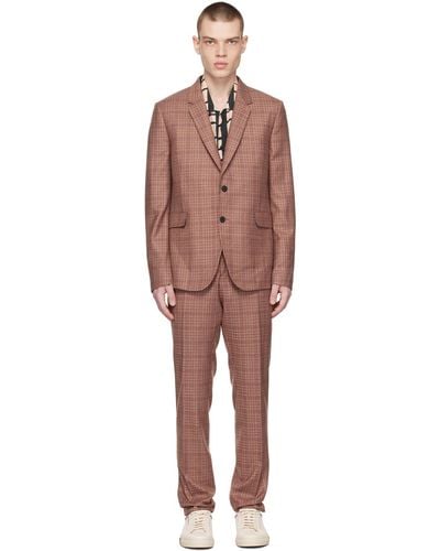 Paul Smith Pink Check Suit - Black