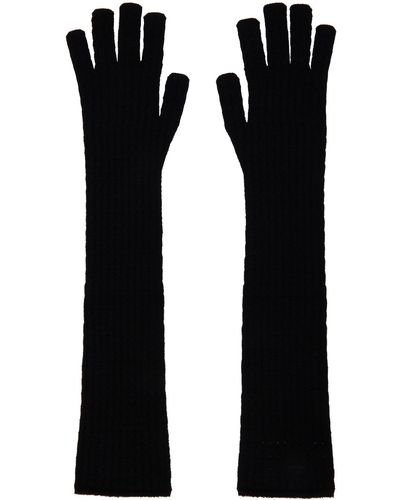 Alaïa Alaïa gants vienne noirs