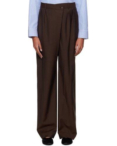 The Row Brown Willow Pants - Black