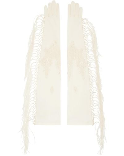 Conner Ives Ssense Exclusive Off- Piano Shawl Gloves - White