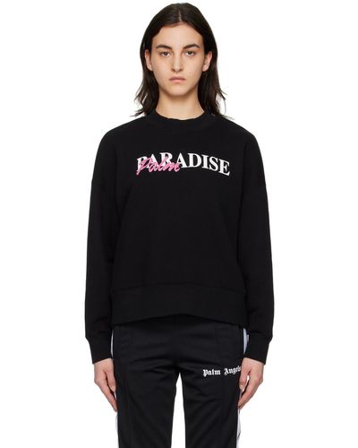 Palm Angels Paradise Palm スウェットシャツ - ブラック