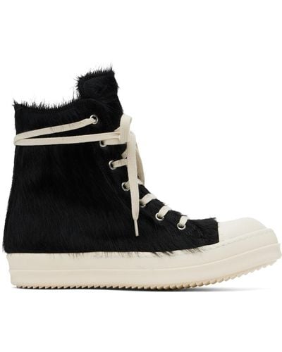 Rick Owens Black High-top Trainers