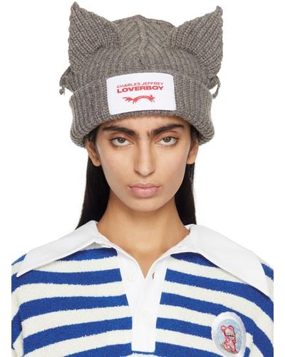 Charles Jeffrey Ssense Exclusive Chunky Ears Beanie - White