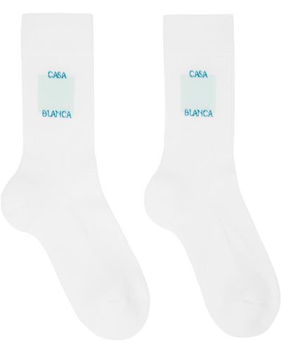 Casablanca Casa Logo Socks - White