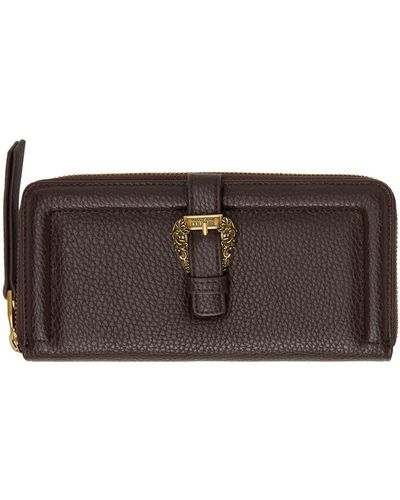 Versace Brown Couture1 Continental Wallet - Black
