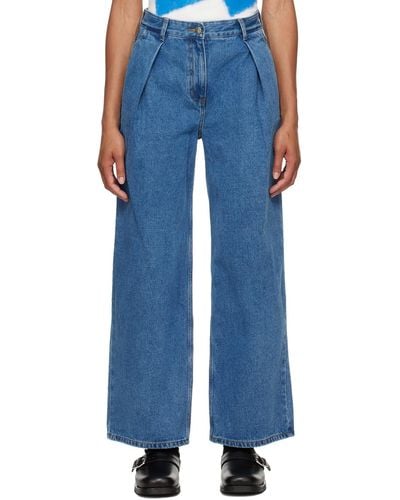 Adererror Significant Pleated Jeans - Blue