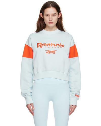 Reebok X Victoria Beckham Blue Graphic Sweatshirt - Multicolour