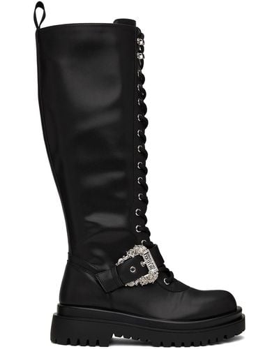 Versace Drew Tall Boots - Black