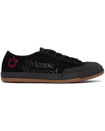 Vivienne Westwood Black Low-top Animal Gym Sneakers