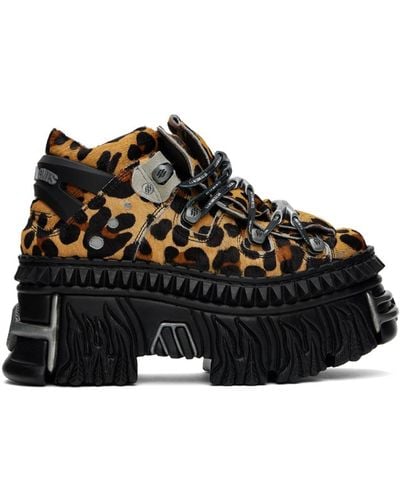 Vetements Tan New Rock Edition Platform Sneakers - Black
