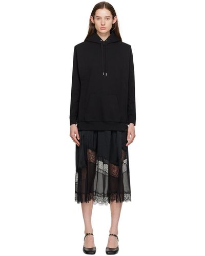 3.1 Phillip Lim Black Lace Trim Midi Dress