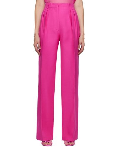 Valentino Pleat Trousers - Pink