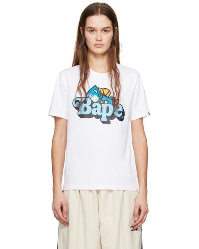 A Bathing Ape White Shark Milo T-shirt - Black