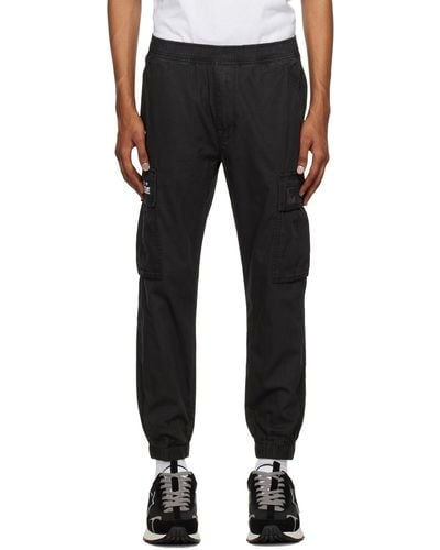 Aape By A Bathing Ape Embroide Cargo Trousers - Black
