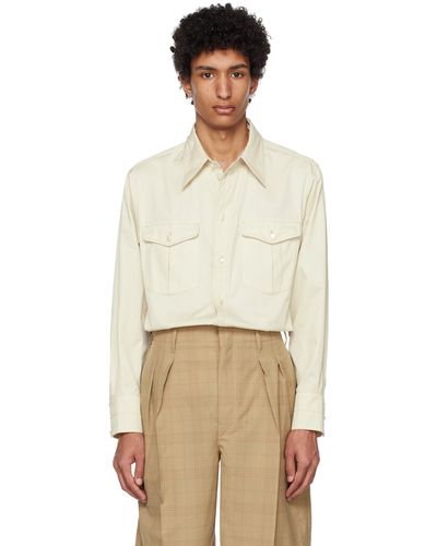 Lemaire Beige Western Shirt - Natural