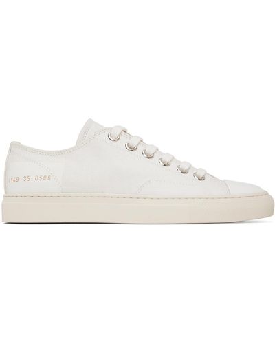 Common Projects White Tournament Low Trainers - Black