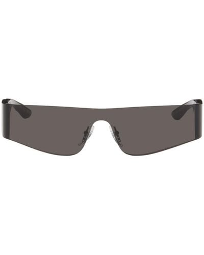 Balenciaga Gray Mono Sunglasses - Black