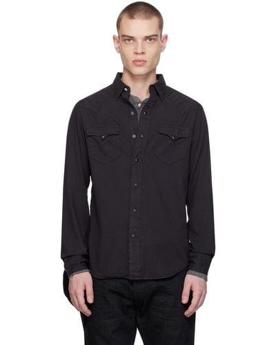 RRL Garment-dyed Shirt - Black