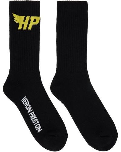 Heron Preston Black & Yellow Hp Fly Socks