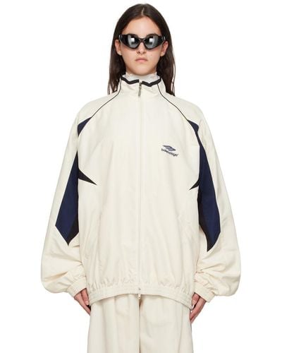 Balenciaga Off-white 3b Sports Icon Track Jacket - Natural
