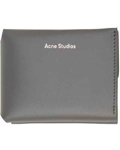 Acne Studios Portefeuille gris à rabat
