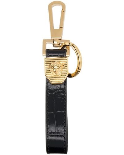 Versace Embossing Croco Keychain - Black