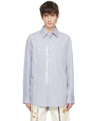 Feng Chen Wang Printed Shirt - Blue
