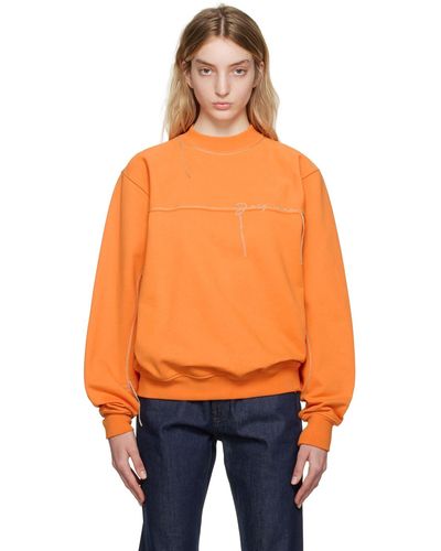Jacquemus Orange Le Raphia 'le Sweatshirt Fio' Sweatshirt