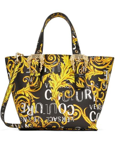 VERSACE JEANS COUTURE: reversible bag in synthetic leather - Black  Versace  Jeans Couture tote bags 72VA4BZ171588 online at