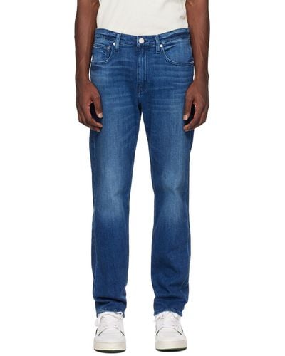 FRAME Blue 'the Straight' Jeans