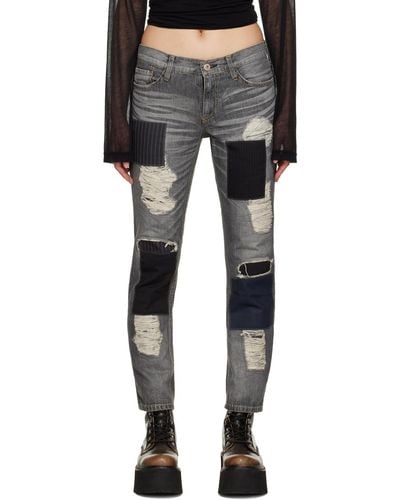 Junya Watanabe Grey Panelled Jeans - Black
