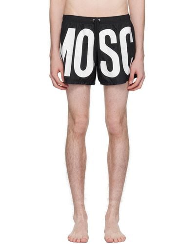 Moschino Printed Swim Shorts - Black