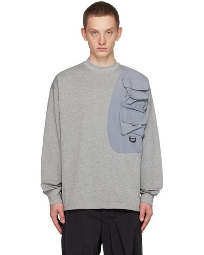 Meanswhile luggage Long Sleeve T-shirt - Grey