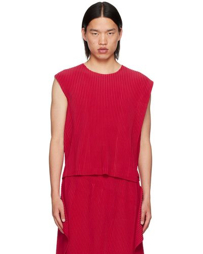 Homme Plissé Issey Miyake Homme Plissé Issey Miyake Rectangle Tank Top - Red