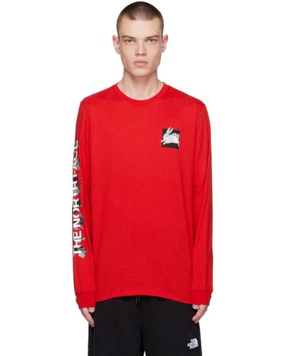 The North Face T-shirt à manches longues lunar new year rouge