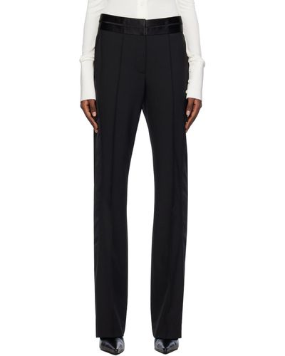 Helmut Lang Black Seamed Bootcut Trousers