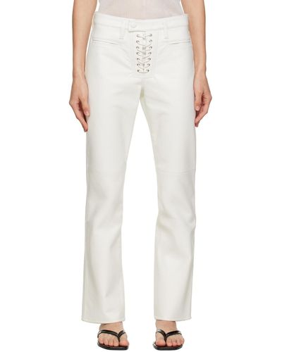 Agolde Ae Finley Leather Pants - White