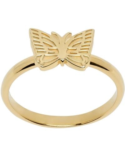 Needles Gold Papillon Ring - Metallic