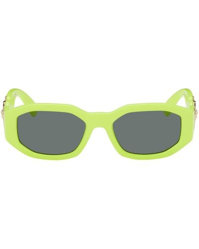 Versace Yellow Medusa Biggie Sunglasses - Green