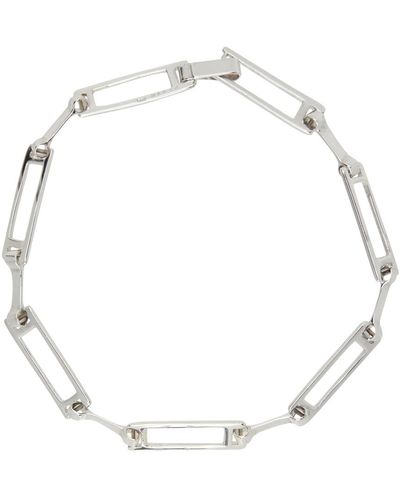 Faris Ssense Exclusive Grid Bracelet - Metallic