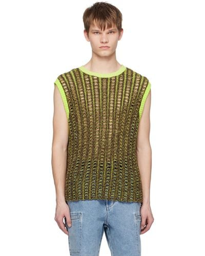 A PERSONAL NOTE 73 Semi-sheer Vest - Green