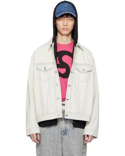 Acne Studios Relaxed-Fit Denim Jacket - White