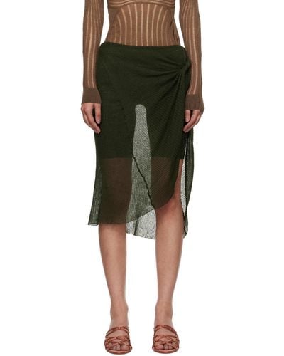 Isa Boulder Wrap Miniskirt - Black