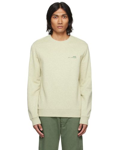 A.P.C. . Grey Item Sweatshirt - Green
