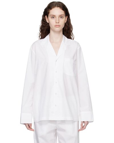 Skims Chemise de pyjama blanche en popeline à boutons - cotton