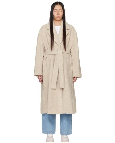 Axel Arigato Off-white Eden Faux-shearling Coat - Natural