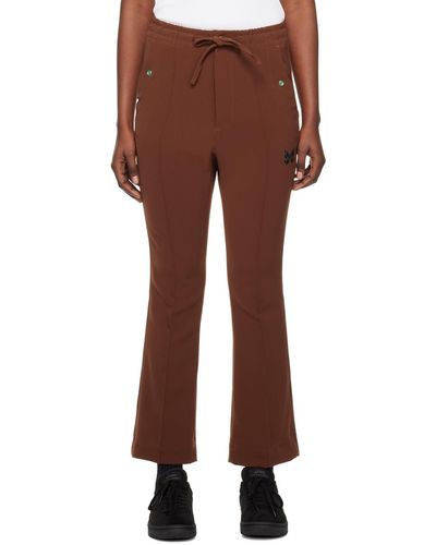 Needles Pantalon de détente de style western brun à passepoils - Marron