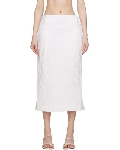 Co. Slit Midi Skirt - White